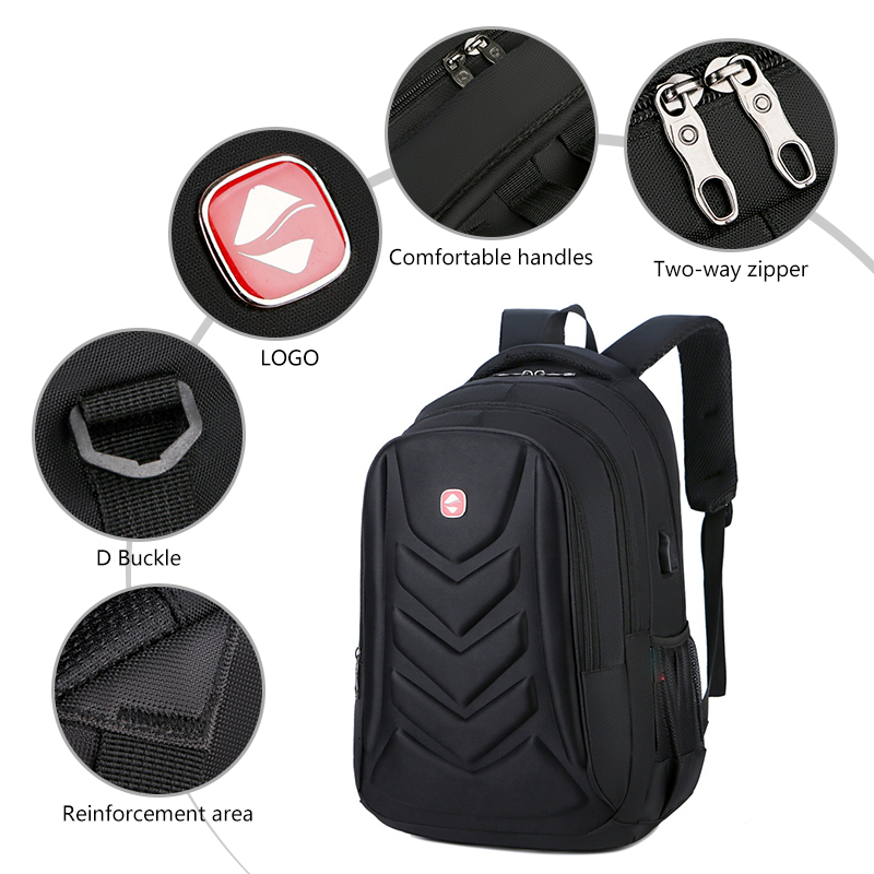 lightweight high quality business casual backpack for men usb charging port adjustable shoulder straps for office travel school 8612