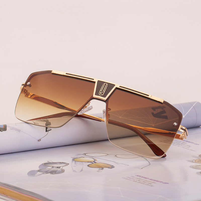 Designer Sunglasses For Women Men Fashion Metal Sunglasses Luxury Polarized Lens Goggle Pilot PC Frame Oversized UV400 Eyewear Luxury Style Sunglasses