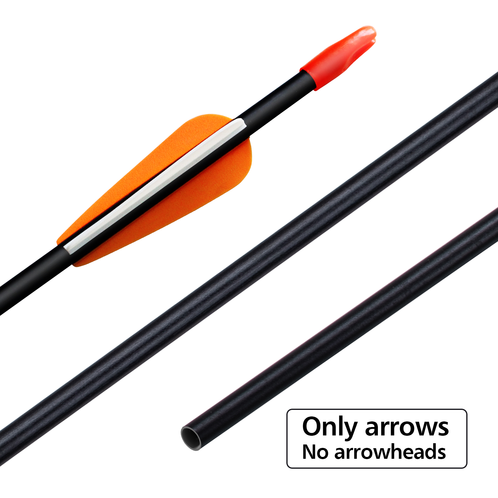 Archery Arrows 28inch Practice Training Targeting Arrows Fiberglass Arrows Excluding Arrowheads for Kids Youth and Teens (Pack of 6)