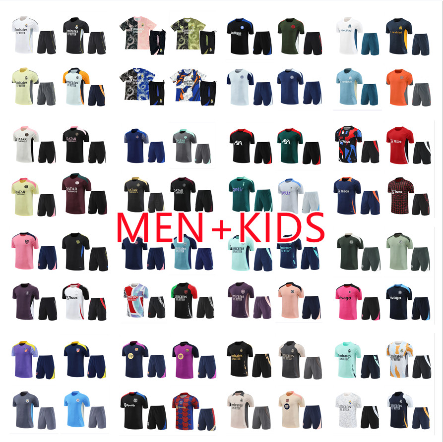 24 25 SAKA BELLINGHAM Mbappe man pre-match jersey Madrids Men and kids football kits 2024 2025 paris city training shirt soccer jerseys kit Maillot Camiseta Futbol kit