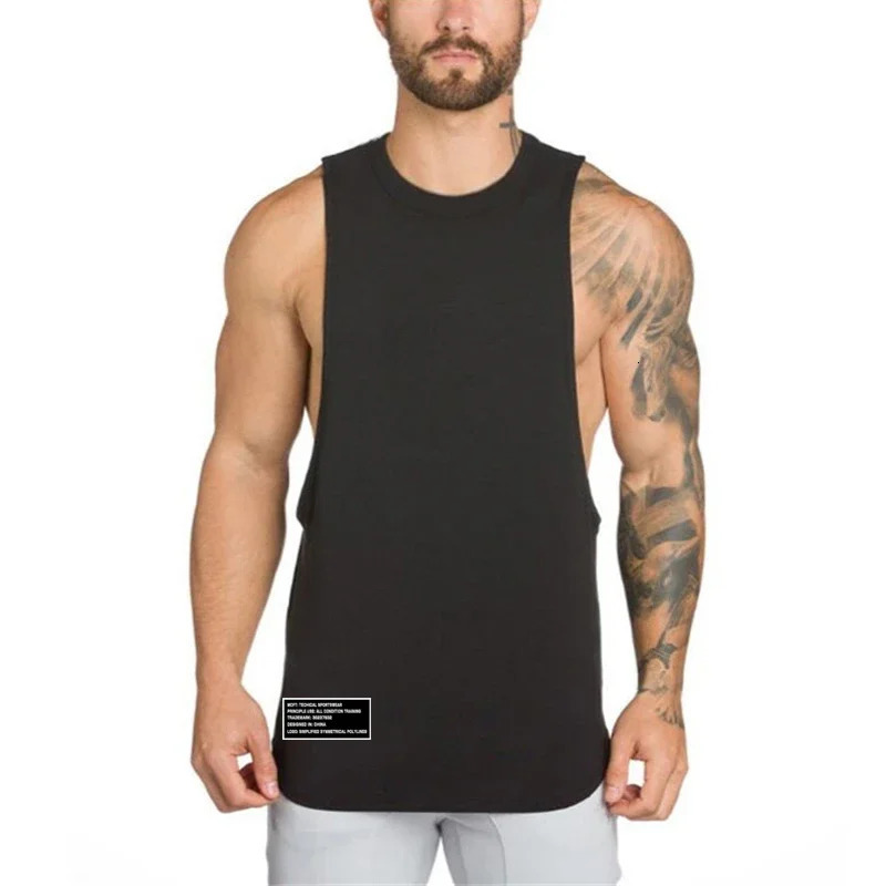 Summer Breathable Sports Underwear Gym Clothing Fitness Mens Tank Top Single Sleeve Cotton Sleeveless Tshirt 250430Z