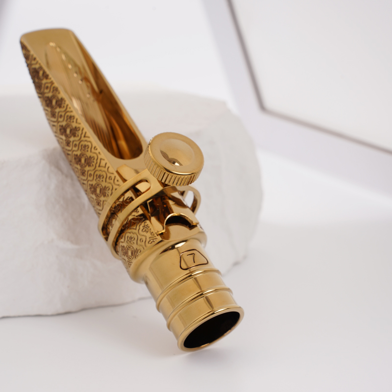 Professional Tenor Saxophone Metal Mouthpiece Matte Finish Jazz Mouthpiece with Ligature Cap Durable Brass Sax Reed Accessories hot-sale