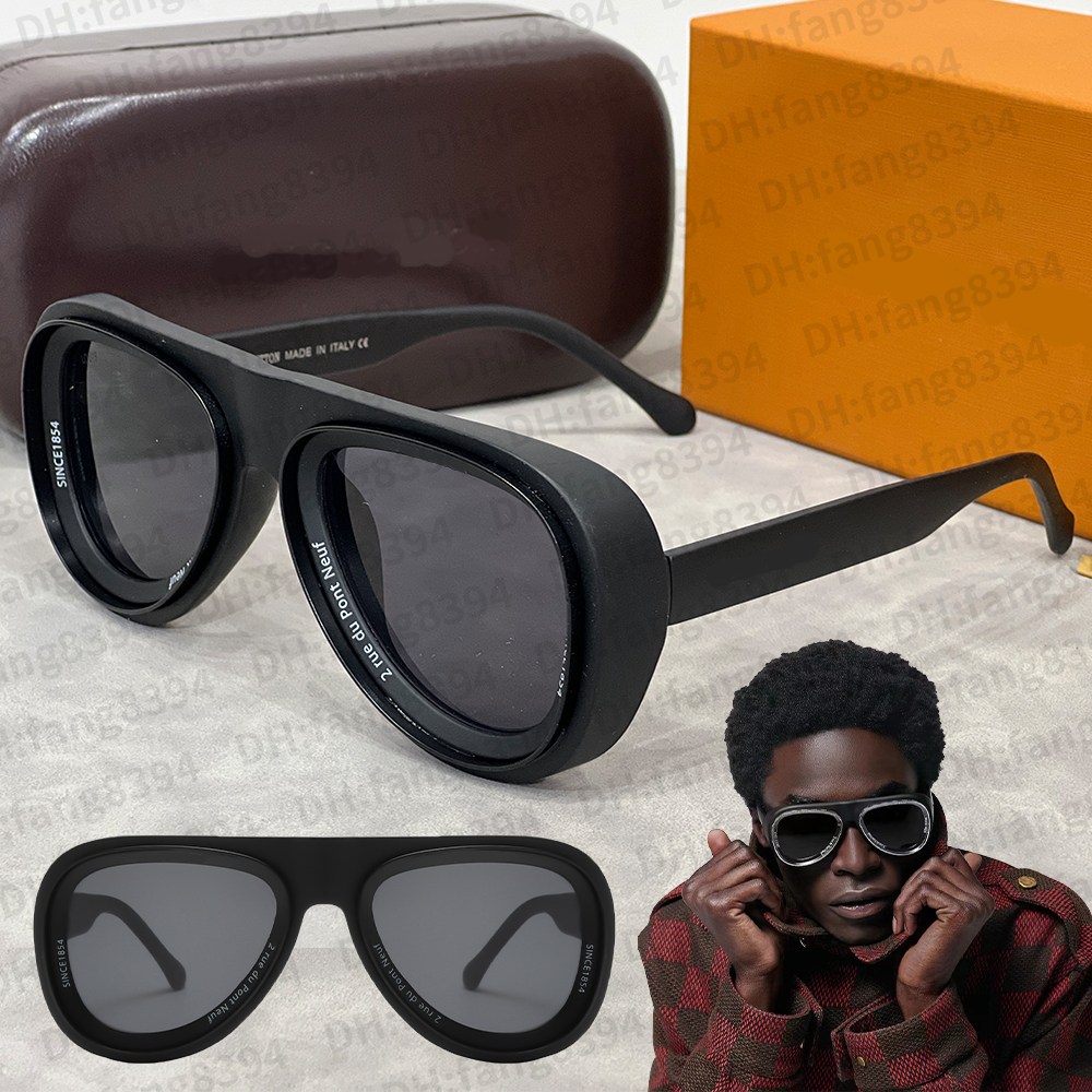 Damier Metal Sunglasses 2025 UV400 Super Vision Luxury Women Men Occhiali Lunettes Zonnebril Polarized