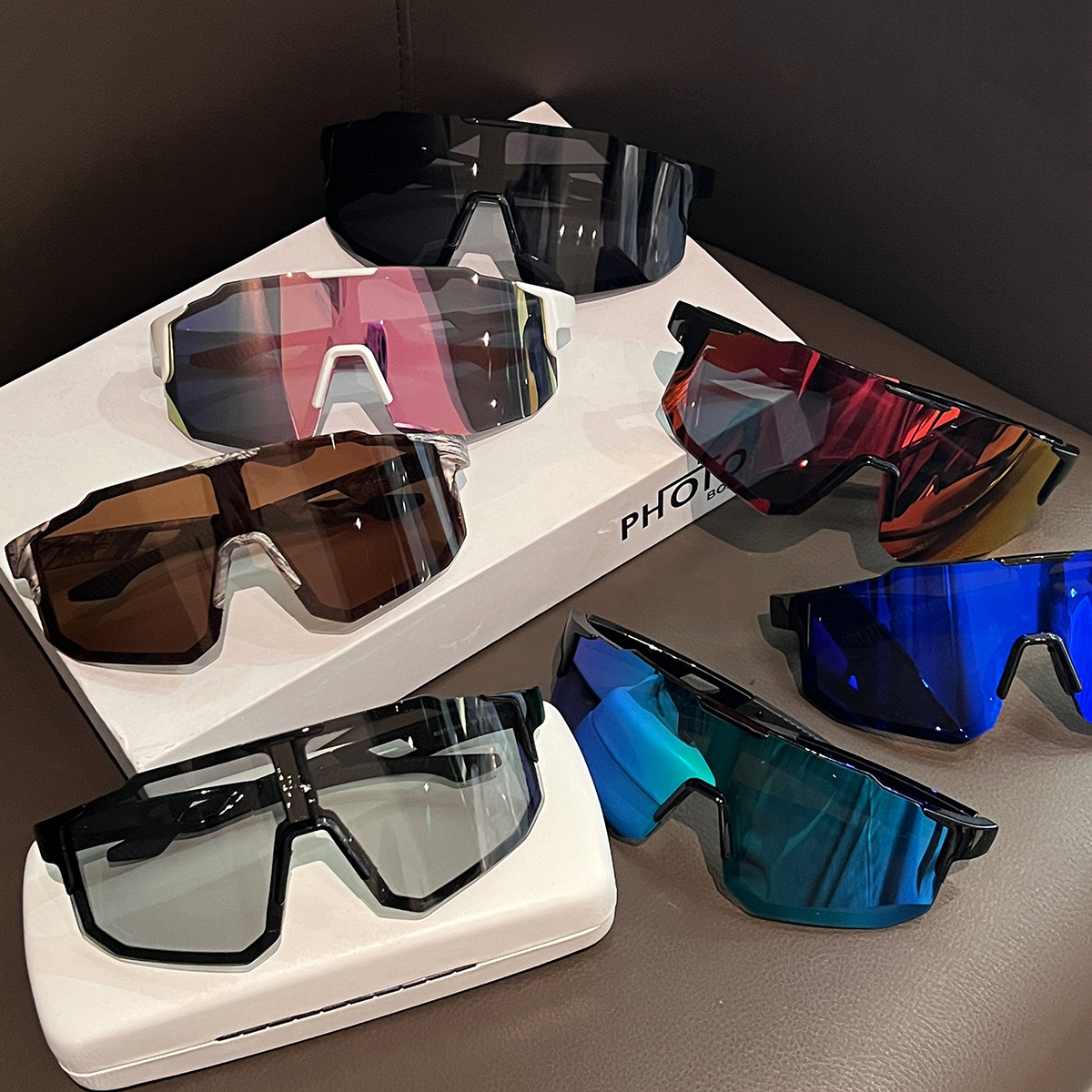 Designer Sunglasses For Women Men Sport Sunglasses Luxury Polarized Lens Goggle Pilot PC Frame Oversized UV400 Eyewear Sport Style Sunglasses AS9690