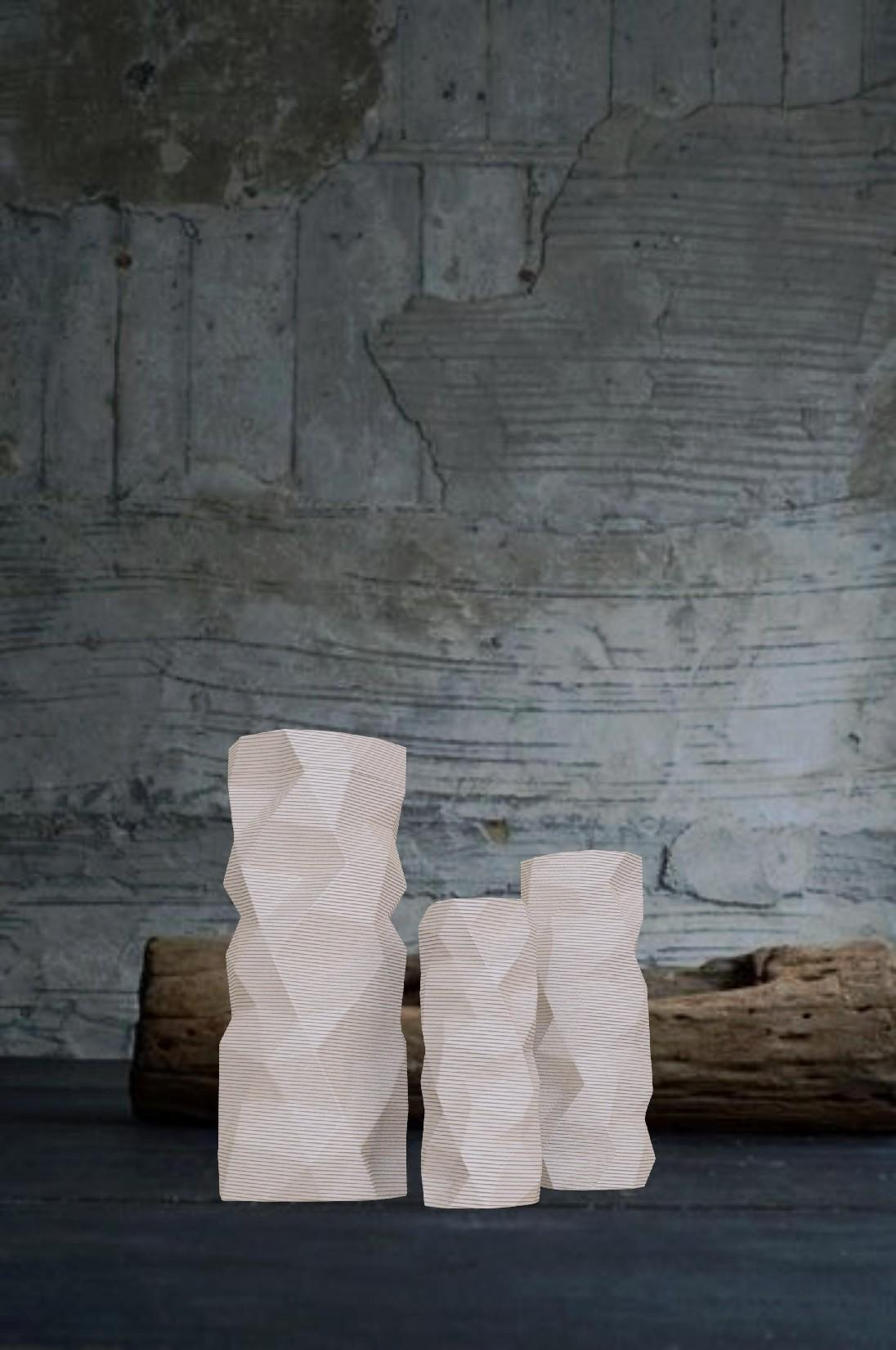 Elegant Artisanal Ceramics for Interior Design with Exquisite Three-Dimensional Patterns