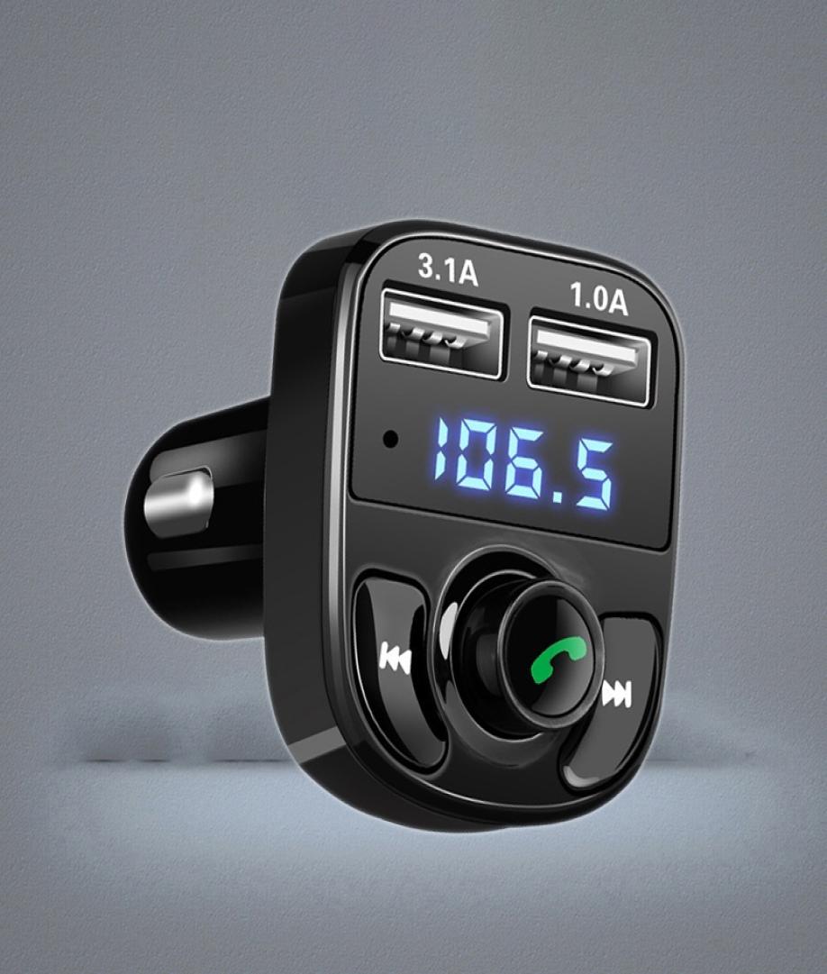 FM Transmitter Aux Modulator Bluetooth Hands Car Kit Car o MP3 Player with 31A Quick Charge Dual USB Car Charger2217621