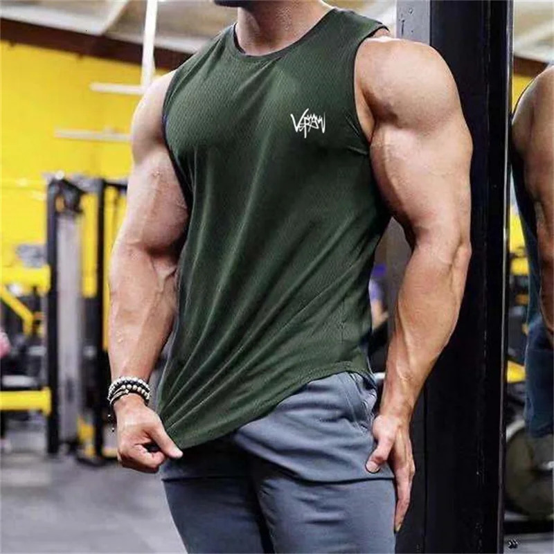 Fitness Vest Mens Gym Exercise Quick Drying Sleeveless Casual Sports Underwear Tshirt 250430Z