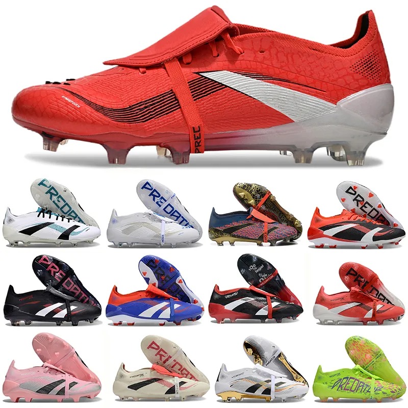 2025 Quality Football Boots 30th Anniversary 25SG 24 Tongue Fold Laceless Laces FG Mens Soccer Cleats Comfortable Training Leather Football Shoes kids