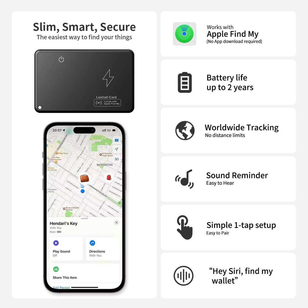 Find My Tag for apple Compact Key Finder Locator Wallet Tracking Mini Findmy Tracker