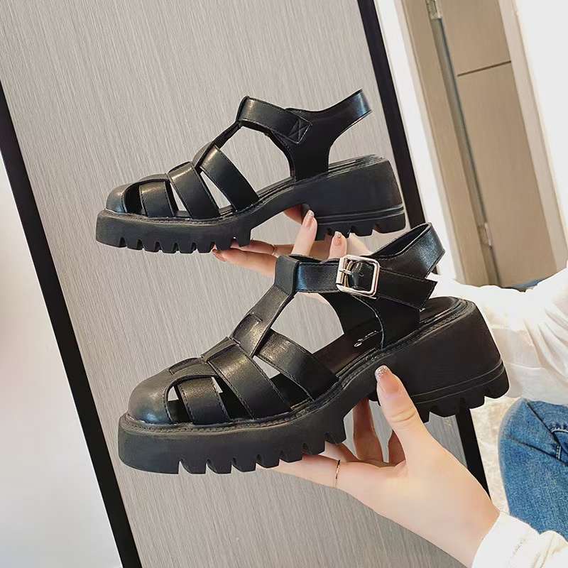 Platform BeauToday Sandals Women Open Toe Sgback Ankle Buckle Strap Genuine Leather Casual Outdoor Summer Female Shoes 38201 ef69