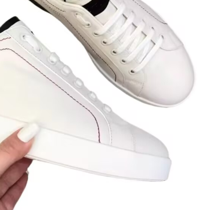 luxury Brand Casual Shoes Designer Letter Men Shoes High Quality Women Fashion and Comfortable Calf Leather Breathable Low Top Outdoor Sports Walking Shoes