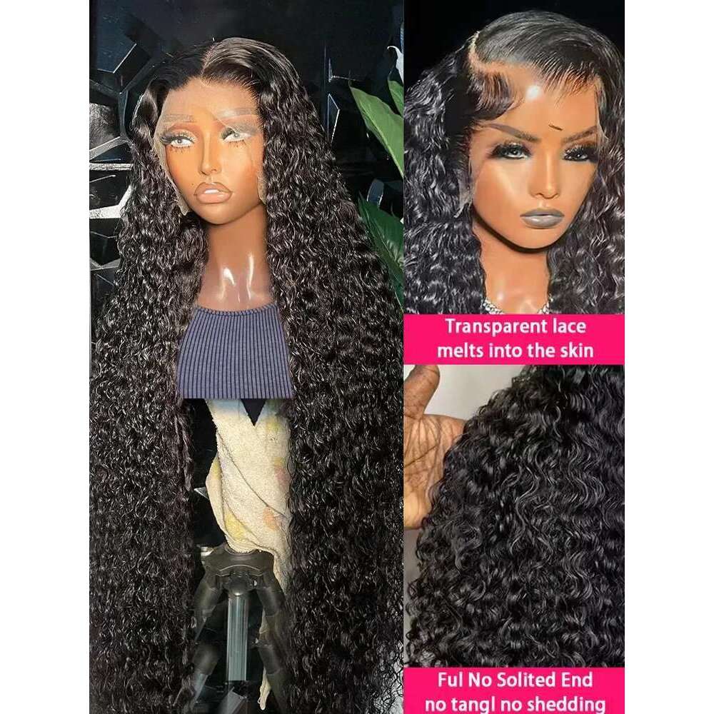 250 300 Density Curly 13X6 Hd Lace Frontal Wigs Preplucked 30 40 Inch Loose Deep Wave 13X4 Human Hair Wig Glueless 5X5 Closure
