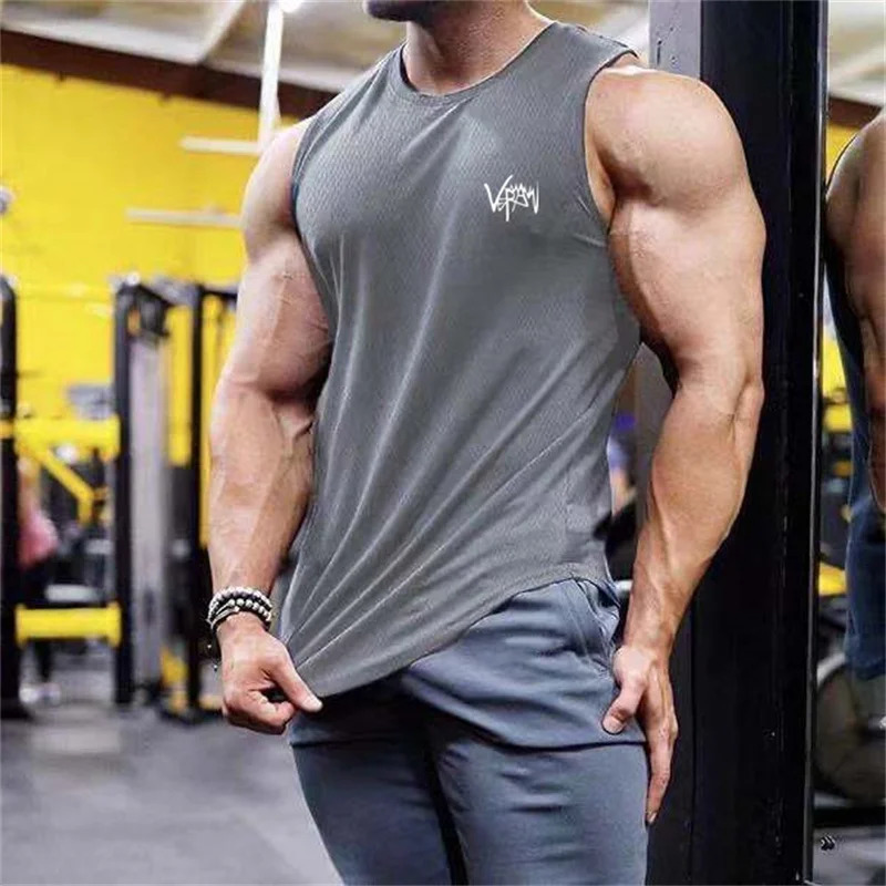 Fitness Vest Mens Gym Exercise Quick Drying Sleeveless Casual Sports Underwear Tshirt 250430Z