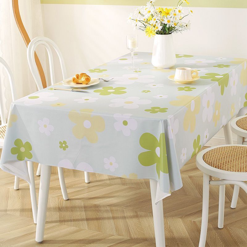 XX0387 New Year tablecloth PVC waterproof, oil-proof, scalding-proof, washable desk cloth, dining table cloth, coffee table cloth, ins style atmospher