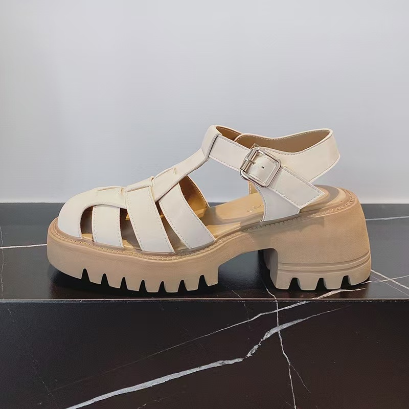 Platform BeauToday Sandals Women Open Toe Sgback Ankle Buckle Strap Genuine Leather Casual Outdoor Summer Female Shoes 38201 ef69