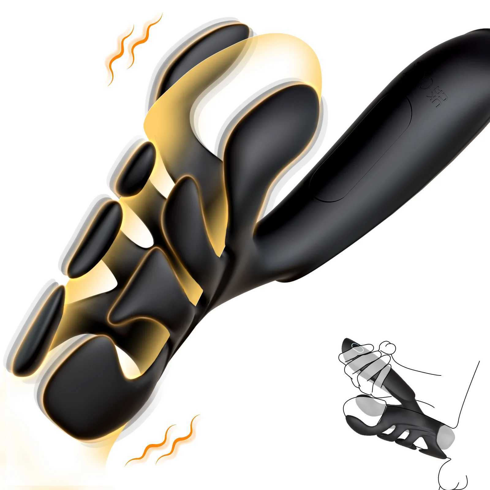 Masturbator for Men Penis Training Vibrator Glans Trainer Stimulator Massager Lasting Delay Endurance Adult Sex Toys For Men W250506