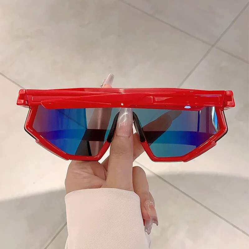 Oversized Sport Goggle Sunglasses Women For Men Brand Designer Sun Glasses Vintage Punk Ski Cycling Windproof Eyeglasses