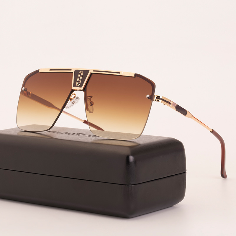 Designer Sunglasses For Women Men Fashion Metal Sunglasses Luxury Polarized Lens Goggle Pilot PC Frame Oversized UV400 Eyewear Luxury Style Sunglasses