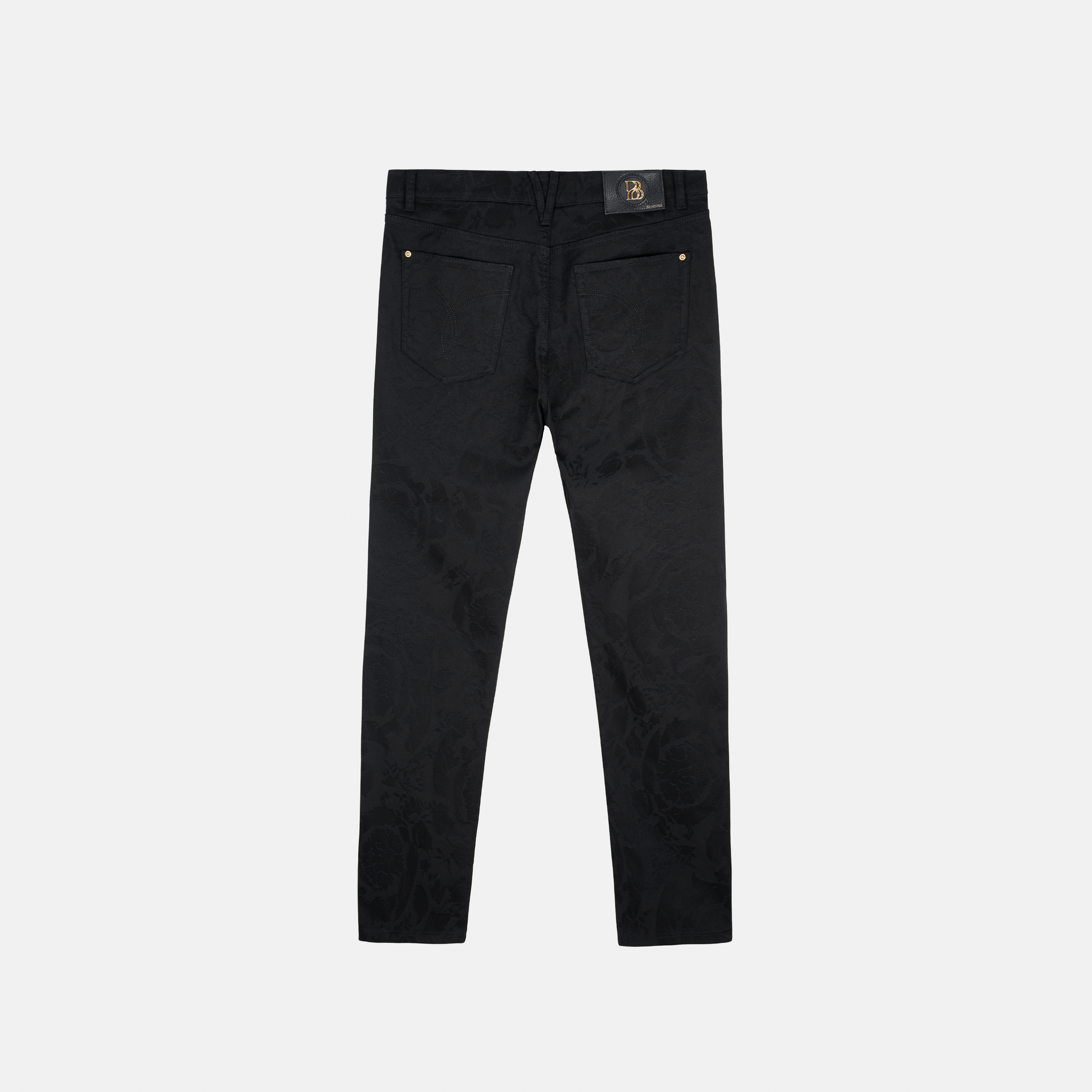 Italian Baroque Dark Pattern Jacquard Jeans