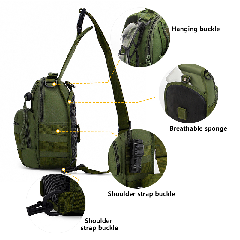 jumahe small tactical sling bag for men with holster military edc shoulder bag ccw crossbody bag 7 liters 917