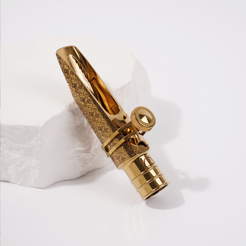 Professional Tenor Saxophone Metal Mouthpiece Matte Finish Jazz Mouthpiece with Ligature Cap Durable Brass Sax Reed Accessories hot-sale