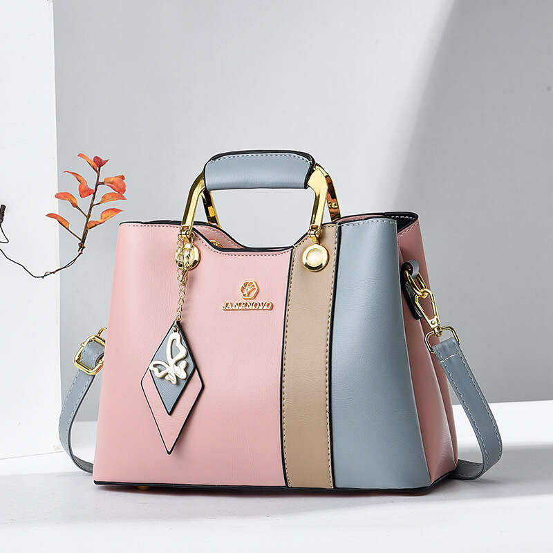 2025 New Color Contrasting Middle aged Women's Versatile Casual Underarm Temperament Mom's Single Shoulder Handheld Crossbody Bag