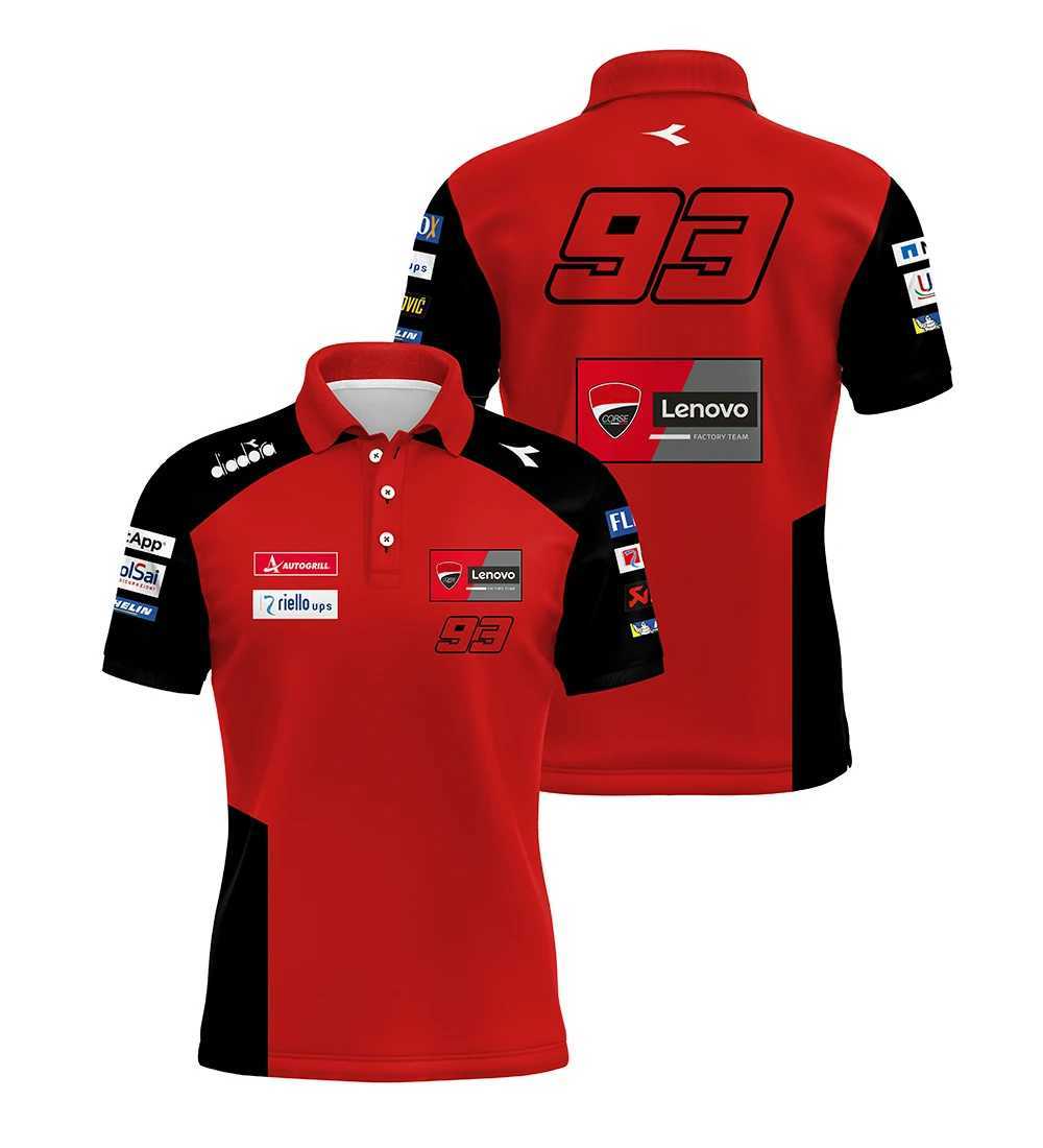 Marquis 93 Mens Riding Polo Shirt 2025 Summer New Motorcycle Gp Outdoor Extreme Sports Motorcycle Quick Drying Riding Set T-shirt H25504