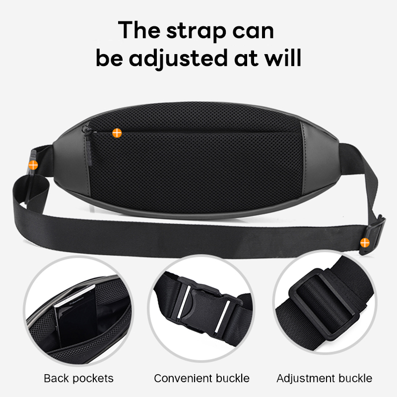 crossbody bag fanny pack sling chest bag dual pocket water resistant waist pack running belt phone holder for women men 316