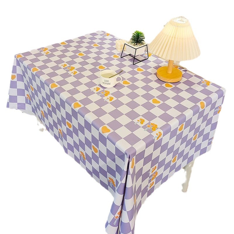XX0387 New Year tablecloth PVC waterproof, oil-proof, scalding-proof, washable desk cloth, dining table cloth, coffee table cloth, ins style atmospher