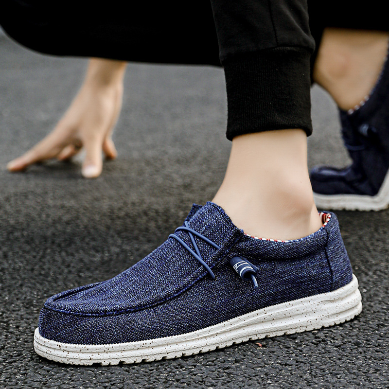 2025 new Trend Men Canvas Fashion Boat Dude Deck Loafer Outdoor Casual Flat Shoes Beach Shoe Large Size 48 hurenlakeshoes