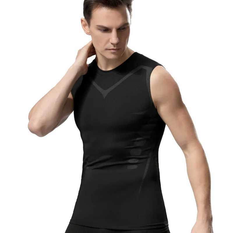 Compression Tank Top Men Gym Shirt Sleeveless Quick Dry Printing Sportswear Male Fitness Bodybuilding Vest Workout Muscle TopXJ250506