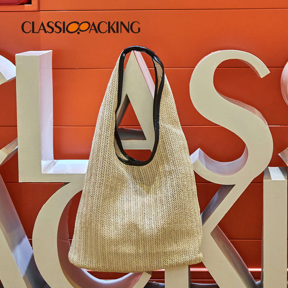 Summer Woven Bag Beach Bag Summer Handbag Woven Simple And Versatile Tote Bag Can Be Printed KQ KQ