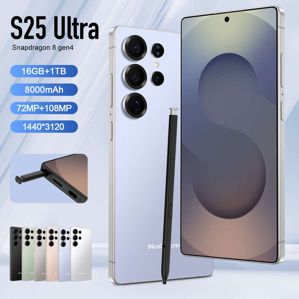 Celulares Alta Gama S25 S24 Ultra 16GB+1TB 7.3inch 72MP+108MP HD Camera Android 15.0 Smartphone 5G Face ID 8000mAh Battery Fast Charge Original Mobile