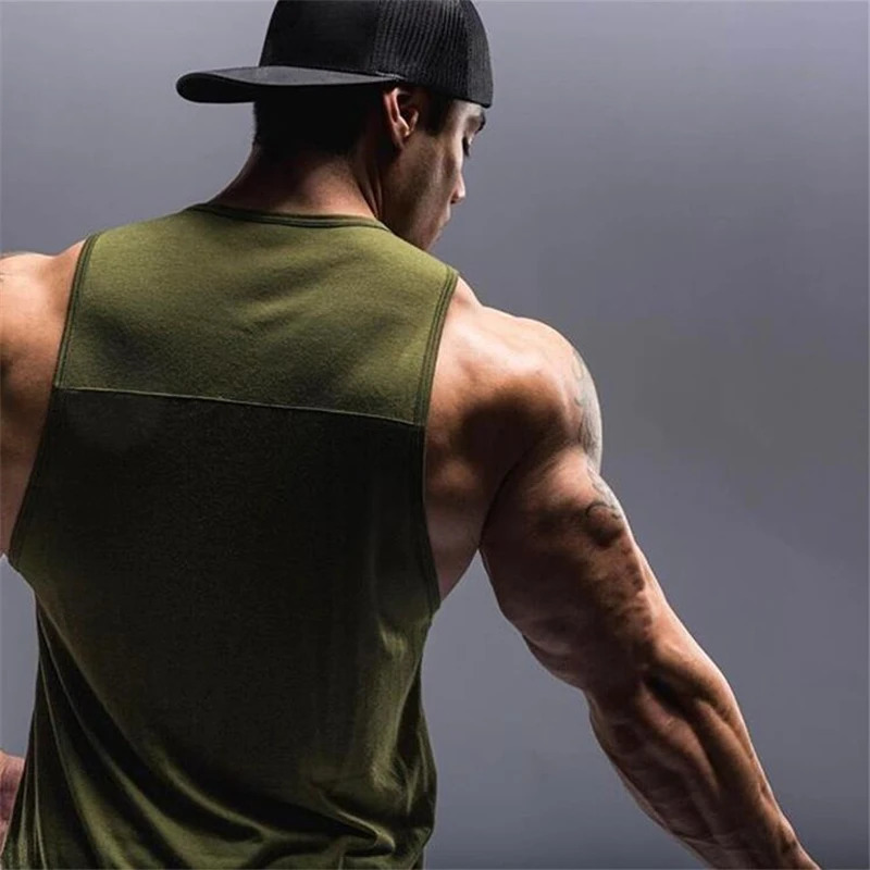 Muscle mens sleeveless round neck breathable cotton sports vest casual slim fit underwear 250430Z
