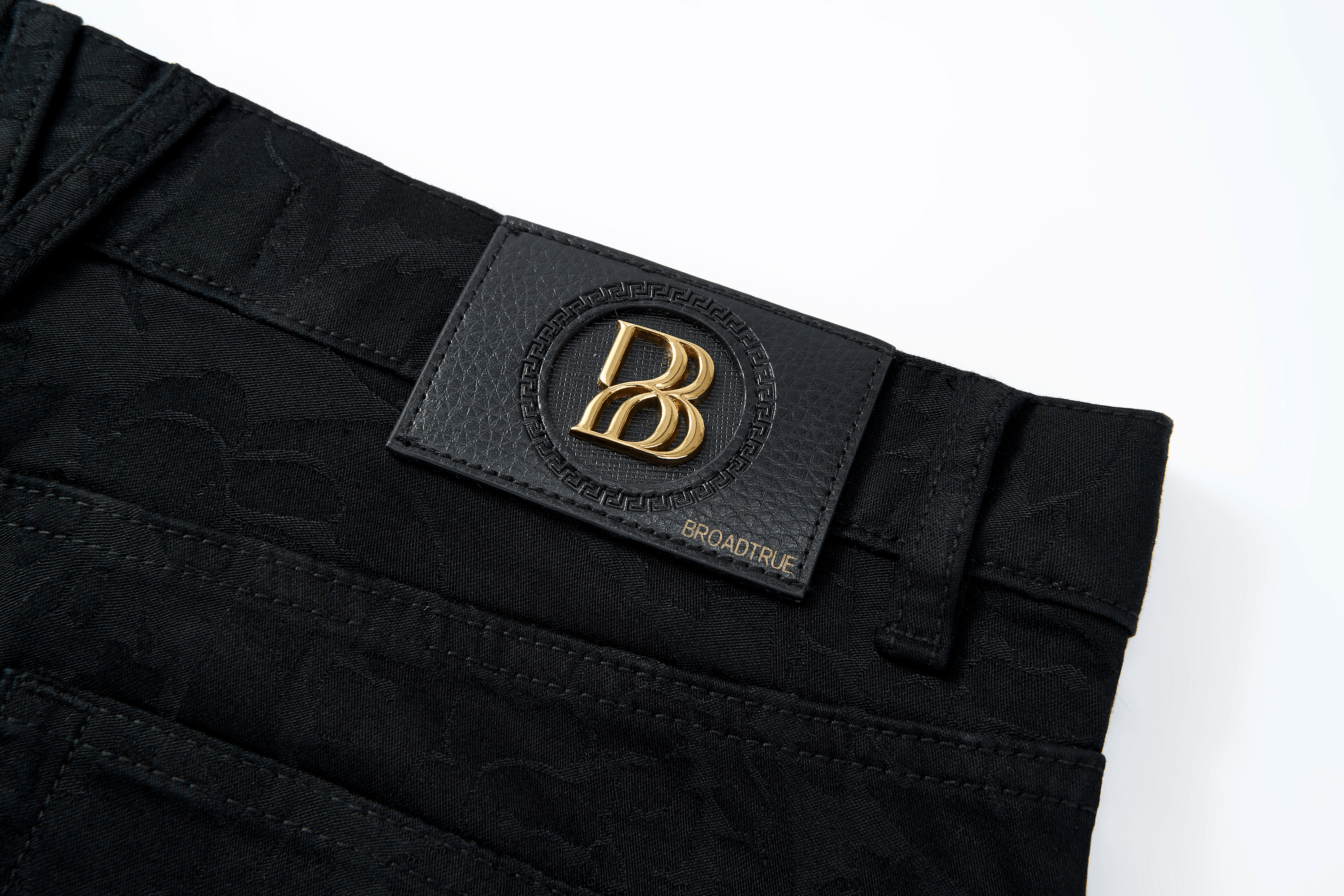 Italian Baroque Dark Pattern Jacquard Jeans