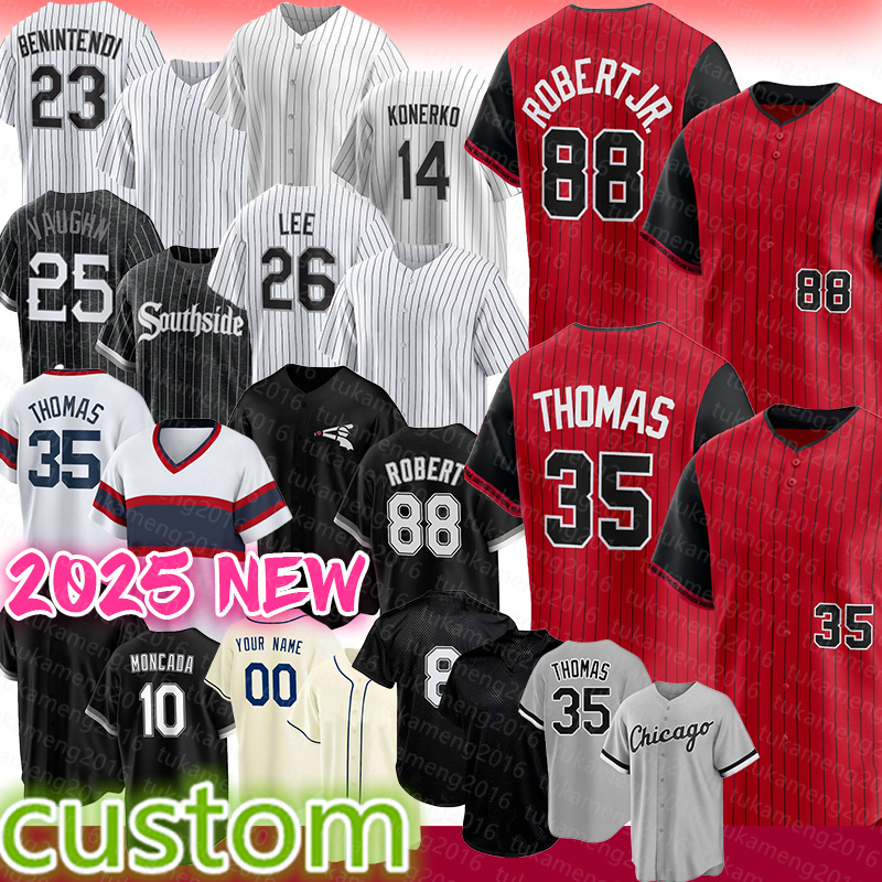 Luis Robert Jr. Frank Thomas Baseball Jerseys Andrew Benintendi Konerko Andrew Vaughn Korey Lee Lenyn Sosa Greg Jones Jacob Amaya Chase Meidroth Carlton Fisk