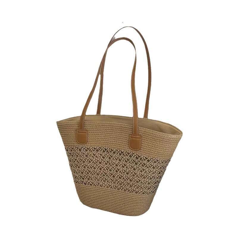 Summer Woven Bag Beach Bag Straw Large Capacity New Summer Seaside Outdoor Shoulder Hollowed Out Woven Crossbody Bag Vacation Style KQ KQ