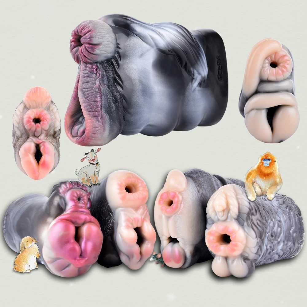 GEEBA Fantasy Animal Realistic Pussy Man Penis Stroker Lifelike Silicone Male Masturbator Sex Toys for Men Artificial Onahole W250506