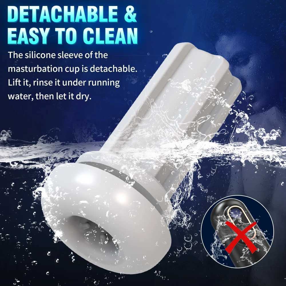 Automatic Male Masturbator 7 Thrusting 5 Sucking 9 Vibrating Modes Pussy Pocket Sex Machine Electric Penis Pump Sex Toys for Men W250506