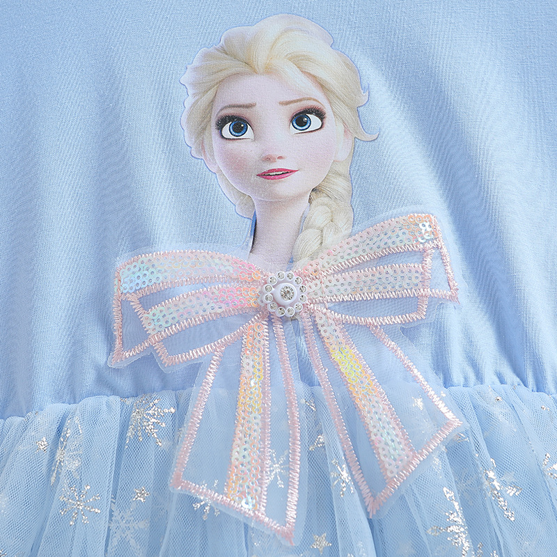 DISNEY Frozen Princess Elsa kids designer clothes designer baby clothes Girls' dress summer dress children baby dress.
