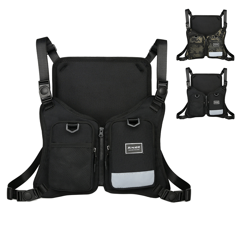 chest bag for men tactical inspired sports utility chest pack edc pouch bag with builtin phone holder for workouts running cycling 555