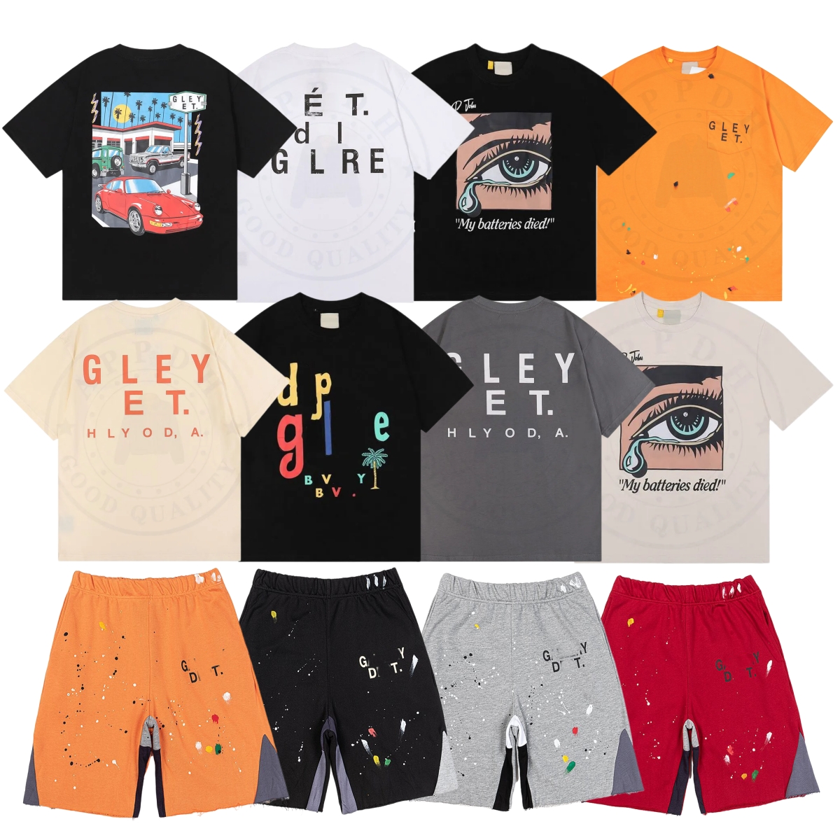 Designer mens galleryly dept t shirt casual Street Shorts Shirt Mens Women Tee Graffiti printing Shirt Luxurys dh