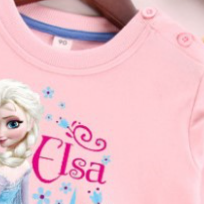 DISNEY Elsa princess baby designer clothes Girl Spring and Autumn Set Ice Cotton Children Sports Top and Pants Two-piece Suit Children Clothes