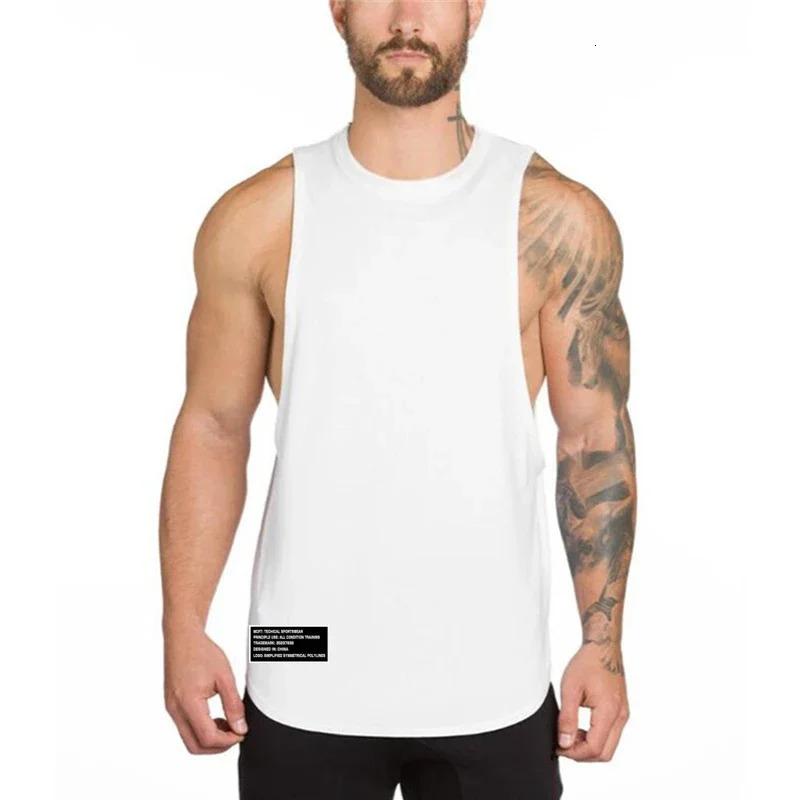 Summer Breathable Sports Underwear Gym Clothing Fitness Mens Tank Top Single Sleeve Cotton Sleeveless Tshirt 250430Z