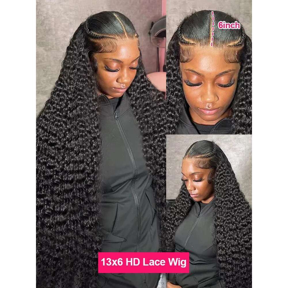250 300 Density Curly 13X6 Hd Lace Frontal Wigs Preplucked 30 40 Inch Loose Deep Wave 13X4 Human Hair Wig Glueless 5X5 Closure