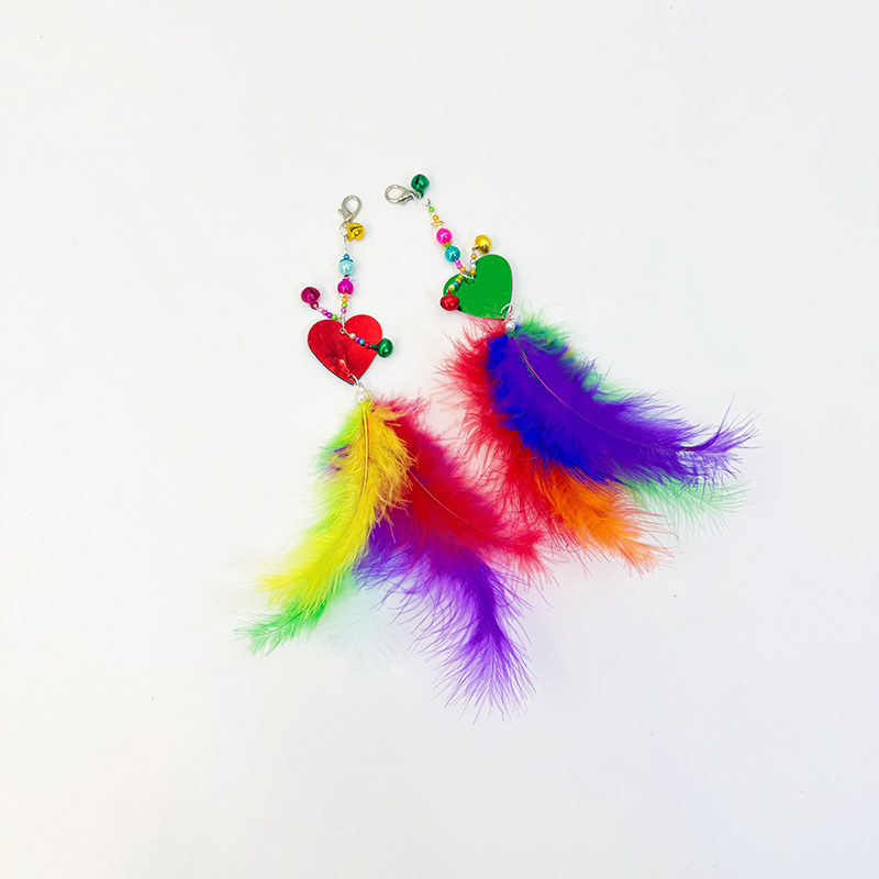 Scalable three section long pole fishing style cat toy wholesale