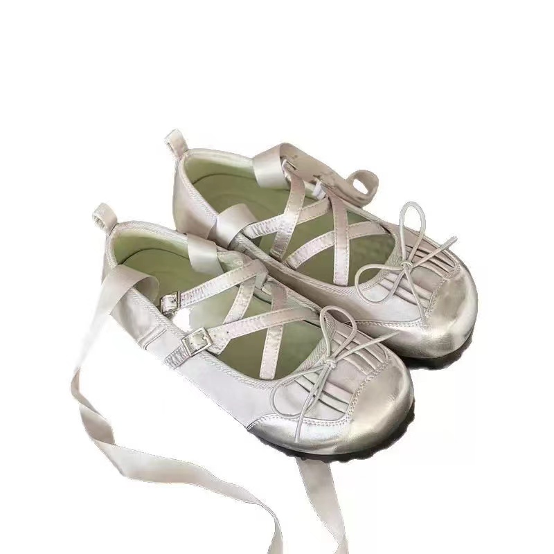 Spring Cross Strap Women Ballet Flats Fashion Elegant New Round Toe Ladies Comfort Street Style Soft Sole Ballerinas Shoes 241016