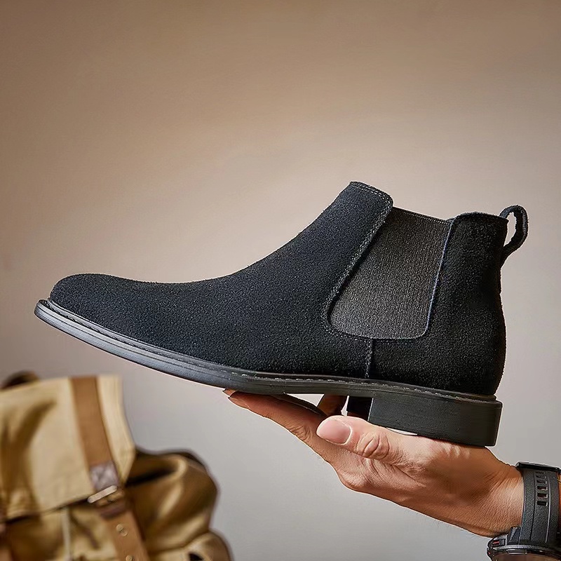 Retro Men Shoe AutumnWinter New Classic Cowhide Large Shoes British Allmatch Leather Fashion Boot Casual 240924