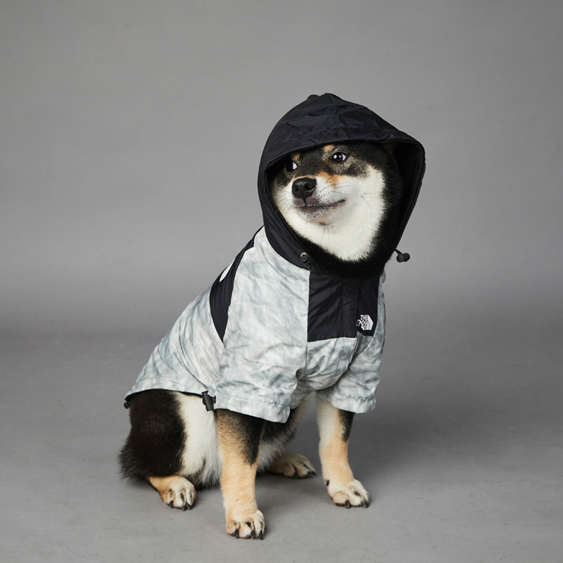 THE DOG FANS Dog Rain Coat Jacket for Outdoor, Comfortable and Warm Windproof Waterproof Dog Coat With Adjustable Hood, Pets Jacket With Safe Magic Gl