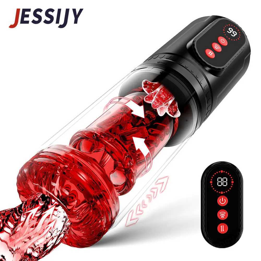 Automatic Telescopic Thrusting Rotating Male Masturbator Cup Licking Vibrating Masturbation Blowjob Pussy Adult Sex Toys for Men W250506
